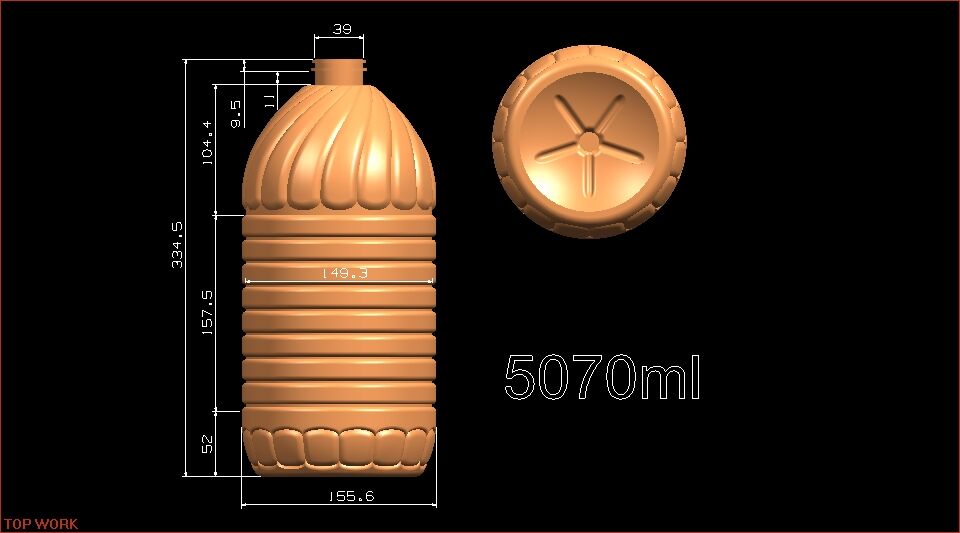 Máquina de moldeo por soplado lineal automática 3L-5L